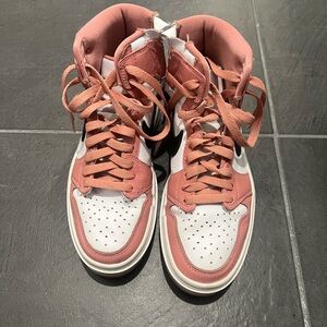 Women's Jordan High-Top Sneakers - Pink and White